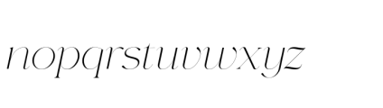 Gorga T Extra Light Ult Expanded Italic Font LOWERCASE