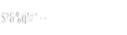 Gorga T Extra Light Ultra Condensed Font OTHER CHARS