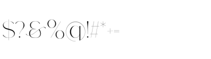 Gorga T Extra Light Ultra Expanded Font OTHER CHARS