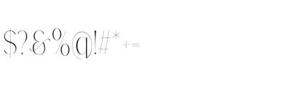 Gorga T Extra Light Font OTHER CHARS