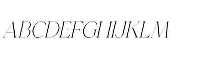 Gorga T Light Expanded Italic Font UPPERCASE