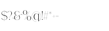 Gorga T Light Extra Expanded Font OTHER CHARS