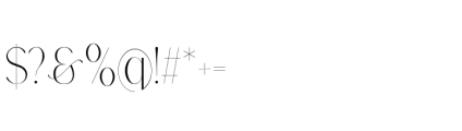 Gorga T Light Semi Expanded Font OTHER CHARS