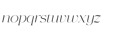 Gorga T Light Ultra Expanded Italic Font LOWERCASE