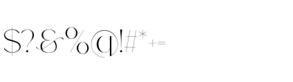 Gorga T Light Ultra Expanded Font OTHER CHARS