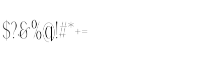 Gorga T Regular Condensed Font OTHER CHARS