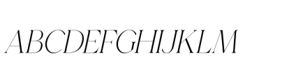 Gorga T Regular Expanded Italic Font UPPERCASE
