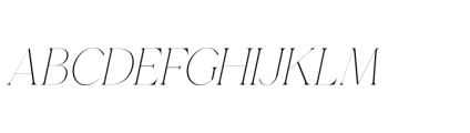 Gorga T Thin Expanded Italic Font UPPERCASE