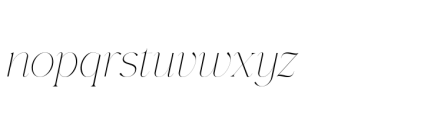 Gorga T Thin Expanded Italic Font LOWERCASE