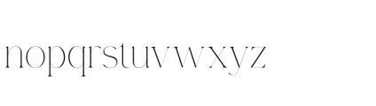Gorga T Thin Expanded Font LOWERCASE