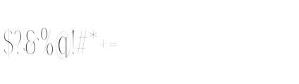Gorga T Thin Extra Condensed Font OTHER CHARS
