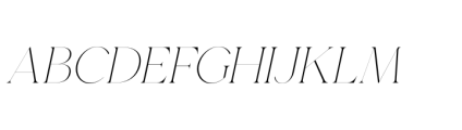 Gorga T Thin Extra Expanded Italic Font UPPERCASE