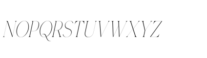 Gorga T Thin Italic Font UPPERCASE