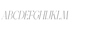 Gorga T Thin Semi Condensed Italic Font UPPERCASE