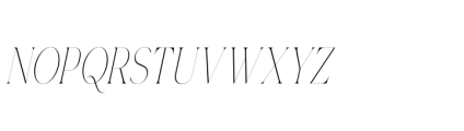 Gorga T Thin Semi Condensed Italic Font UPPERCASE