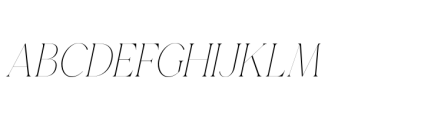 Gorga T Thin Semi Expanded Italic Font UPPERCASE