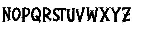 Gorgon Cursed Dripping Gorgon Cursed Rough Regular Font UPPERCASE