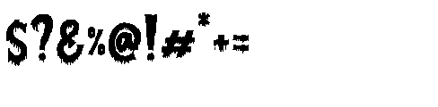 Gorgon Cursed Dripping Regular Font OTHER CHARS