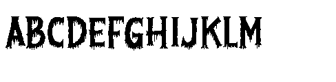 Gorgon Cursed Dripping Regular Font UPPERCASE