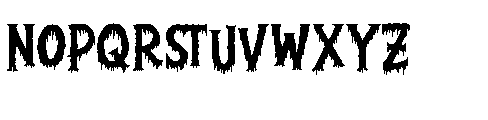 Gorgon Cursed Dripping Regular Font UPPERCASE