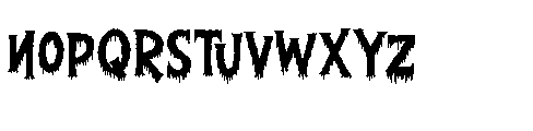 Gorgon Cursed Dripping Regular Font LOWERCASE