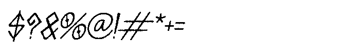 Gorkesq GORKESQ Italic Font OTHER CHARS