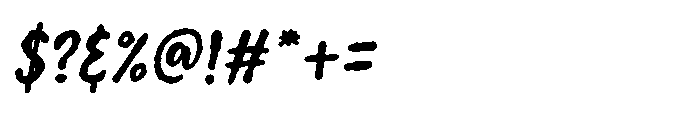 Gorry Doodlez Rough Slanted Font OTHER CHARS