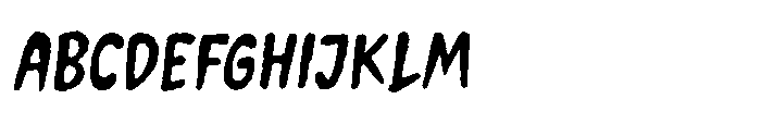 Gorry Doodlez Rough Slanted Font UPPERCASE