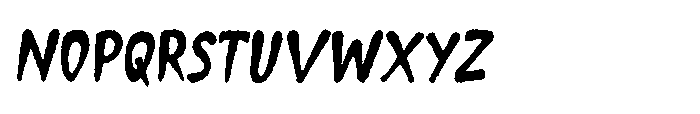 Gorry Doodlez Rough Slanted Font UPPERCASE
