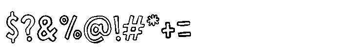 Gorry Doodlez Sans Outline Font OTHER CHARS