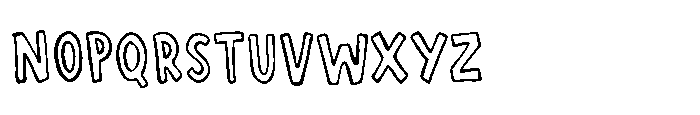 Gorry Doodlez Sans Outline Font UPPERCASE