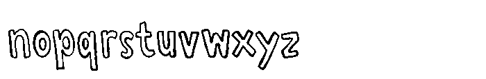 Gorry Doodlez Sans Outline Font LOWERCASE