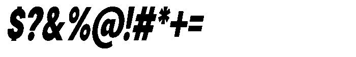 Gorvain Black Condensed Slanted Font OTHER CHARS