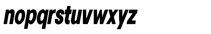 Gorvain Black Condensed Slanted Font LOWERCASE