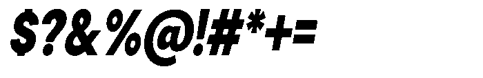 Gorvain Black Semi Condensed Slanted Font OTHER CHARS