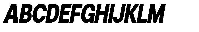 Gorvain Black Semi Condensed Slanted Font UPPERCASE