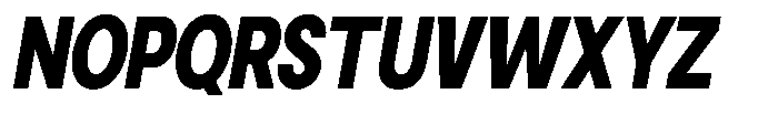 Gorvain Black Semi Condensed Slanted Font UPPERCASE