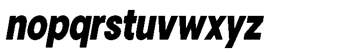 Gorvain Black Semi Condensed Slanted Font LOWERCASE