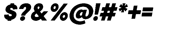 Gorvain Black Semi Expanded Slanted Font OTHER CHARS