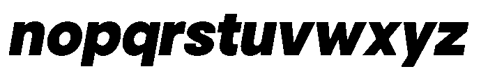Gorvain Black Semi Expanded Slanted Font LOWERCASE