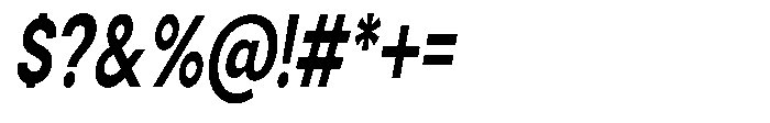 Gorvain Bold Condensed Slanted Font OTHER CHARS