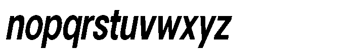 Gorvain Bold Condensed Slanted Font LOWERCASE