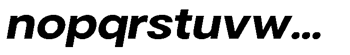 Gorvain Bold Expanded Slanted Font LOWERCASE