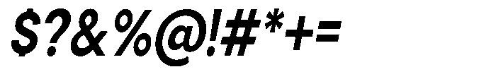 Gorvain Bold Semi Condensed Slanted Font OTHER CHARS