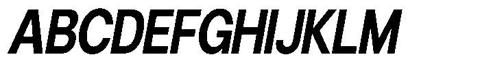 Gorvain Bold Semi Condensed Slanted Font UPPERCASE
