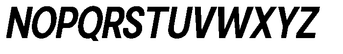 Gorvain Bold Semi Condensed Slanted Font UPPERCASE