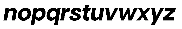 Gorvain Bold Semi Expanded Slanted Font LOWERCASE