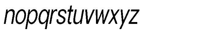 Gorvain Condensed Slanted Font LOWERCASE
