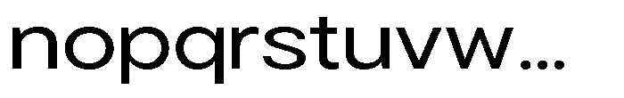 Gorvain Expanded Font LOWERCASE