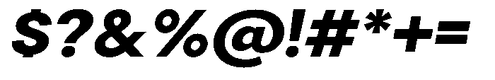 Gorvain Extra Bold Expanded Slanted Font OTHER CHARS